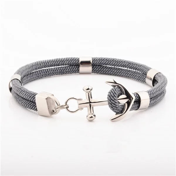 Rope Silver Anchor Bracelet – Aventurea Collection
